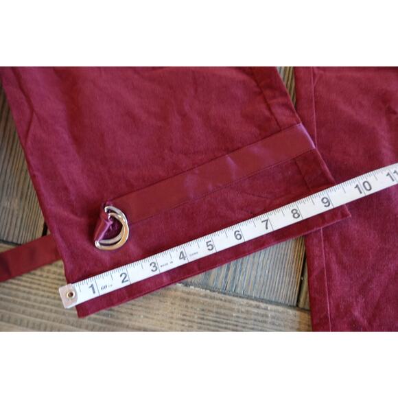 Bebe Pants Womens 8 Burgundy Red Stretch Utility Cargo Satin Trim Belted Mid Y2K - Picture 9 of 10